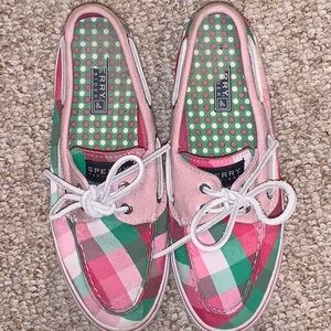 Plaid Sperry shoes